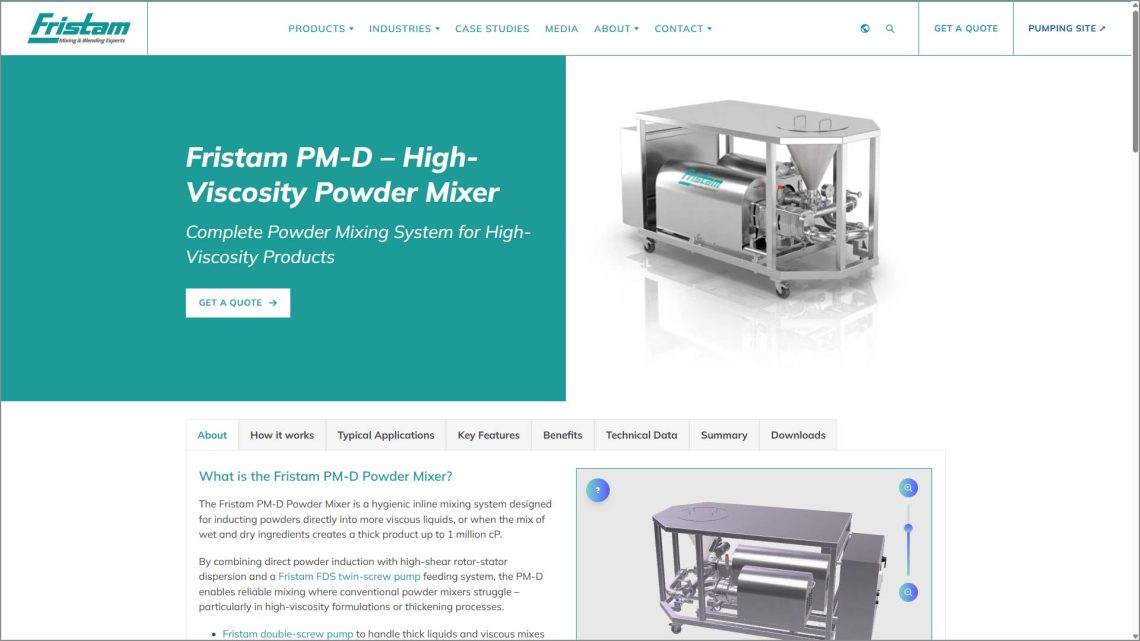 Fristam mixing products